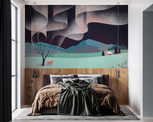 illustrazione muraria camera da letto